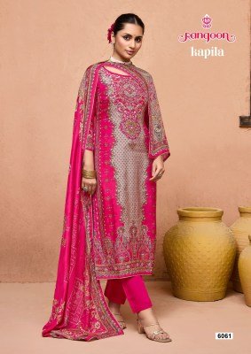 Rangoon Kapila Pure Muslin Digital Print Suit with Aari And Swarovski Diamond Work Viscose Inner Bottom And Lace Border Dupatta Wholesale kurtis catalogs