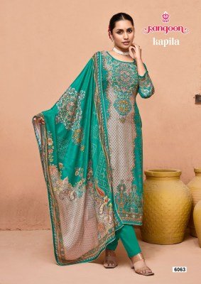 Rangoon Kapila Pure Muslin Digital Print Suit with Aari And Swarovski Diamond Work Viscose Inner Bottom And Lace Border Dupatta Wholesale kurtis catalogs