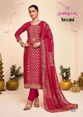 Rangoon Laxmi Luxury Muslin Suit Digital Print  Aari And Swarovski Work  Viscose Bottom And Four Side Lace Dupatta Wholesale kurtis catalogs