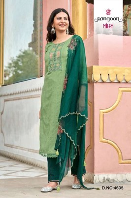 Rangoon Miley Top Pant Dupatta set Kurti catalogue wholesaler supplier   kurtis catalogs