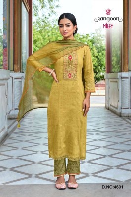 Rangoon Miley Top Pant Dupatta set Kurti catalogue wholesaler supplier   kurtis catalogs