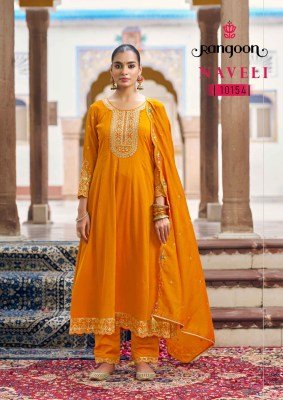 Rangoon NAVELI Silk Anarkali Embroidery Mirror Work fancy Anarkali suit catalogs