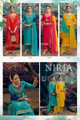 Rangoon Nirja Designer Silk Suit Embroidered Top, Lace Pant And Chanderi Dupatta Wholesale kurtis catalogs