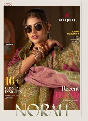 Rangoon Norah Pure Muslin Digital Print Aari Work Kurti Pant with Dupatta Set 