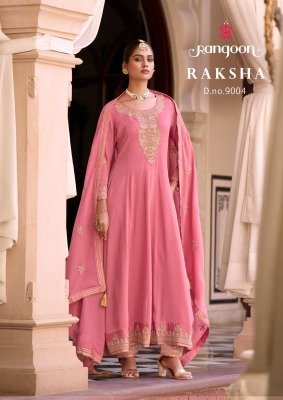 Rangoon Raksha Premium Anarkali Set Embroidered Silk with Hand Mirror Work Suit and Bottom Embroidery  Hand Mirror  Fancy Latkan Dupatta Wholesale kurtis catalogs