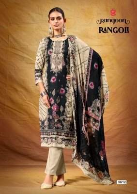 Rangoon Rangoli Pure Muslin Digital Print Aari Work Kurti Set with Swarovski Diamond Pant And Four Side Lace Dupatta Wholesale kurtis catalogs