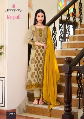 Rangoon Rupali Pure Cotton Anarkali Kurti Palazzo with Naznin Dupatta Fancy Palazzo suit catalogue