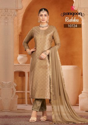 Rangoon Rushika Viscose Muslin Jacquard Suit Set with Swarovski Dupatta kurti pant with dupatta Catalogs