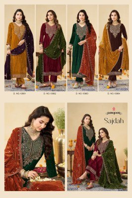 Rangoon SAJDAH 9000 Crush 3-Piece Designer Suit with Lace Pant kurti pant with dupatta Catalogs