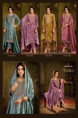 Rangoon SHAIRA Makhmal Velvet 3-Piece Designer Suit with Lace Pant and Dupatta kurti pant with dupatta Catalogs