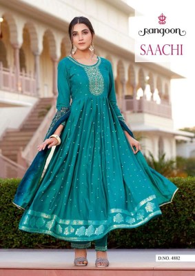 Rangoon Saachi Viscous Readymade Anarkali Salwar suits Wholesale Rate  readymade suit catalogs