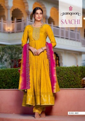 Rangoon Saachi Viscous Readymade Anarkali Salwar suits Wholesale Rate  readymade suit catalogs