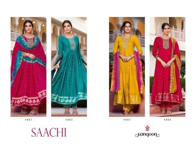 Rangoon Saachi Viscous Readymade Anarkali Salwar suits Wholesale Rate  readymade suit catalogs