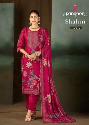 Rangoon Shalini Premium Muslin Digital Print Suit Set with Aari & Swarovski Work readymade suit catalogs