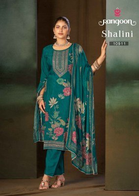 Rangoon Shalini Premium Muslin Digital Print Suit Set with Aari & Swarovski Work readymade suit catalogs