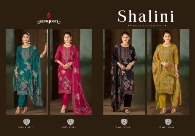 Rangoon Shalini Premium Muslin Digital Print Suit Set with Aari & Swarovski Work readymade suit catalogs