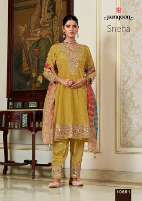 Rangoon Sneha Designer Kurti Pant with Dupatta kurti pant with dupatta Catalogs