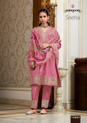 Rangoon Sneha Designer Kurti Pant with Dupatta kurti pant with dupatta Catalogs