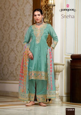 Rangoon Sneha Designer Kurti Pant with Dupatta kurti pant with dupatta Catalogs