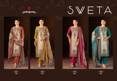 Rangoon Sveta Premium Muslin Digital Print Suit Set with Aari & Swarovski Work readymade suit catalogs