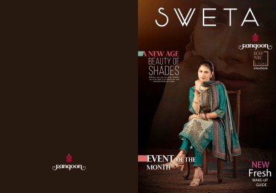 Rangoon Sveta Premium Muslin Digital Print Suit Set with Aari & Swarovski Work readymade suit catalogs