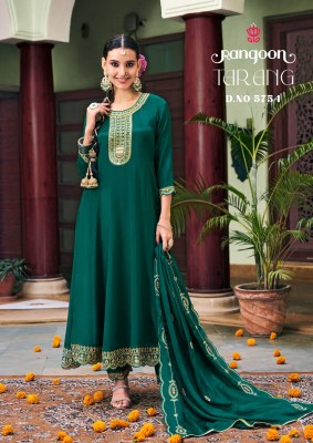 Rangoon Tarang Chinon Silk Readymade Anarkali style Salwar Kameez Wholesale  readymade suit catalogs