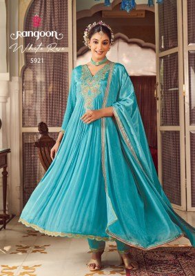 Rangoon Whiterose Chinon Fancy Neck And Sleeve Work Suit with Khatli Handwork Mirror and Cotton Inner Embellished Dupatta with Swarovski Diamond And F kurtis catalogs