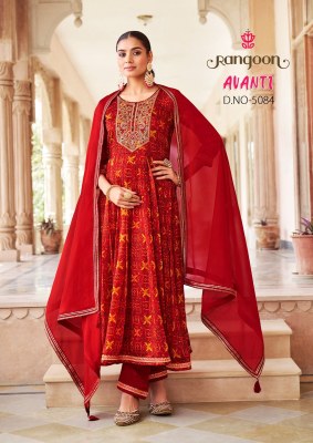 Rangoon by Avanti silk printed with embroidered readymade suit catalogue at low rate readymade suit catalogs