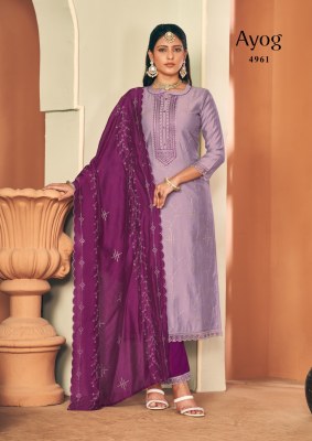 Rangoon by Ayog fancy embroidered kurti pant and dupatta catalogue at amaviexpo.com readymade suit catalogs