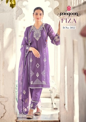 Rangoon by Fiza present pure organza with embroidery work readymade suit catalogue at low rate Rangoon