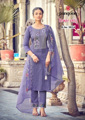 Rangoon by Flower Vally fancy viscose embroidered readymade suit catalogue low rate readymade suit catalogs