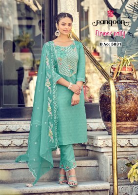 Rangoon by Flower Vally fancy viscose embroidered readymade suit catalogue low rate readymade suit catalogs