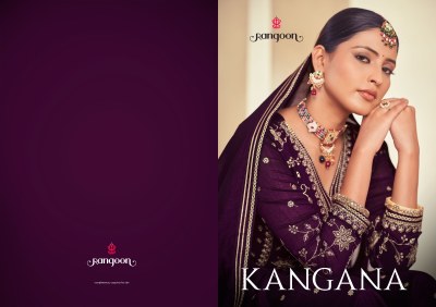 Rangoon by Kangana silk with fancy embroidered Anarkali suit catalogue at affordable rate readymade suit catalogs