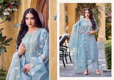 Rangoon by Sofia pure cotton embroidered kurti pant and dupatta catalogue readymade suit catalogs