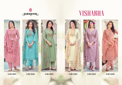 Rangoon by Vishakha pure cotton embroidered handwork readymade suit catalogue at wholesale price readymade suit catalogs