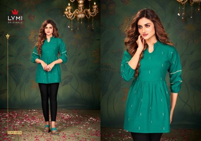 Rangoon by Zia pure cotton womens fancy short top catalogue at amaviexpo kurtis catalogs