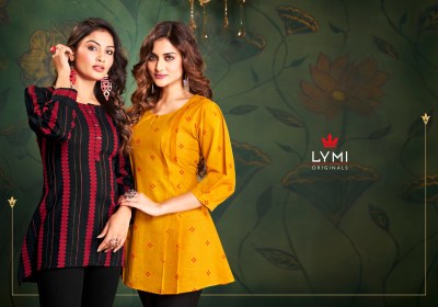 Rangoon by Zia pure cotton womens fancy short top catalogue at amaviexpo kurtis catalogs
