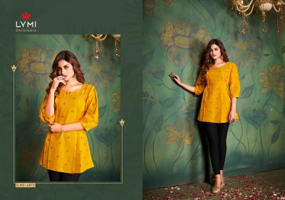 Rangoon by Zia pure cotton womens fancy short top catalogue at amaviexpo kurtis catalogs