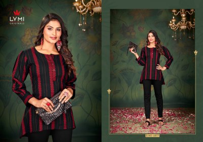 Rangoon by Zia pure cotton womens fancy short top catalogue at amaviexpo kurtis catalogs