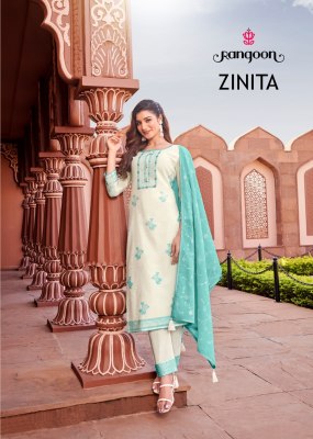 Rangoon by Zinita pure cotton jacquard fancy readymade suit catalogue at affordable rate  Rangoon