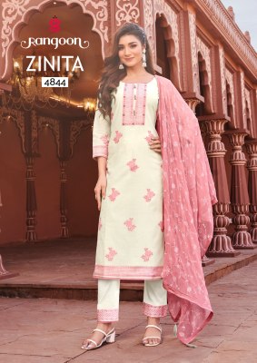Rangoon by Zinita pure cotton jacquard fancy readymade suit catalogue at affordable rate  readymade suit catalogs