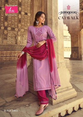 Rangoon by catwalk vol 5 heavy reyon embroidered kurti pant and dupatta catlogue at affordable rate  readymade suit catalogs