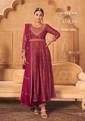 Rangoon by tulsi designer anarkali redymade suit at wholesale price  readymade suit catalogs