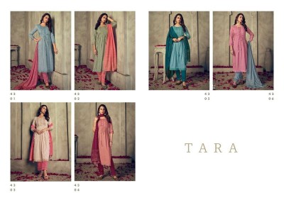 Rangoon presents Tara  Embroidery Work top pant with dupatta set Kurti catalogue wholesaler price in India    kurtis catalogs