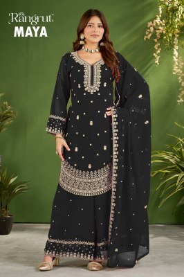 Rangrut Maya Kurti Plazzo with Dupatta Set Fancy Palazzo suit catalogue