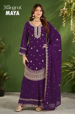 Rangrut Maya Kurti Plazzo with Dupatta Set Fancy Palazzo suit catalogue