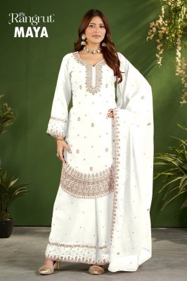 Rangrut Maya Kurti Plazzo with Dupatta Set Fancy Palazzo suit catalogue