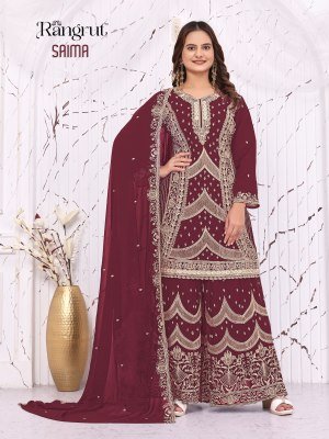 Rangrut SAIMA  Georgette Embroidery Kurti Palazzo Dupatta Set wholesale catalogs