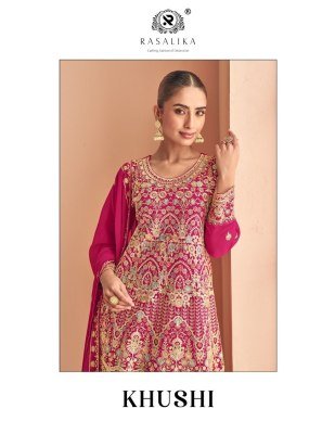 Rasalika Khushi Set Real Georgette Top Bottom And Dupatta Wholesale Amavi