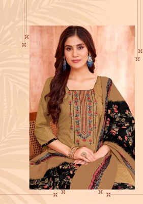 Rasberry vol 19 by Balaji Pure Cotton Printed Embroidered Neck work dress material in budget rate dress material catalogs